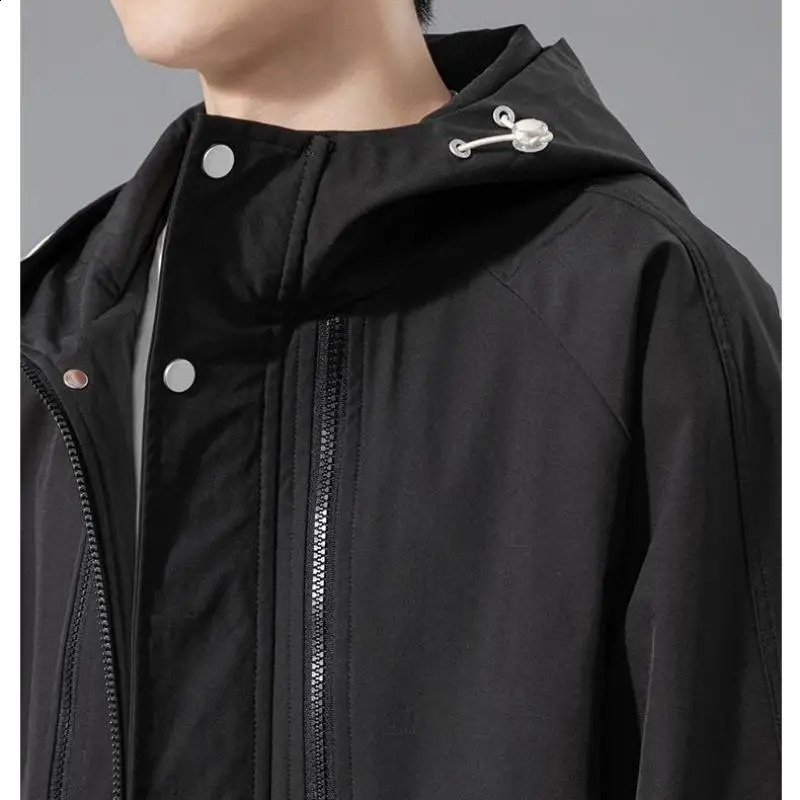 Windproof mens jacket with large pockets waterproof trench oversized size 6XL 7XL 8XL Plus size spring casual motorcycle loose fit 250321