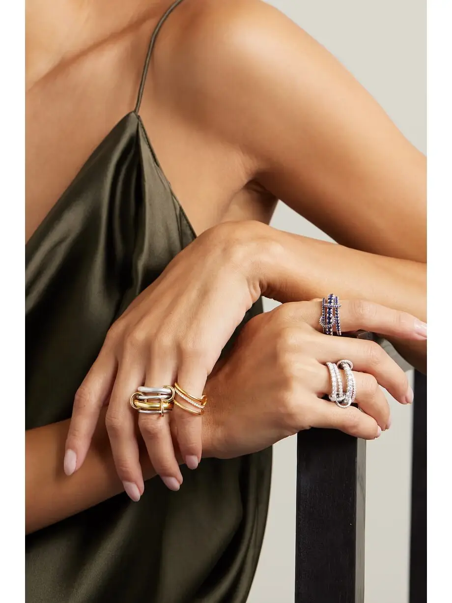 New design Multi Piece Stacking Eternity Band For Women Party Engagement Full Finger Ring fashion Jewelry