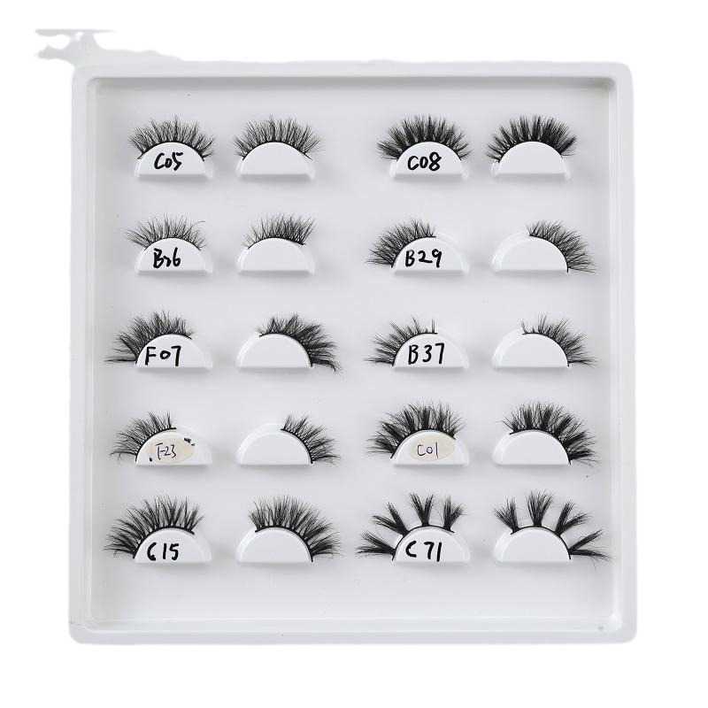 Thick stage makeup fake eyelashes natural hard stem simulation handmade womens long bridal makeup performance eyelashes W250324