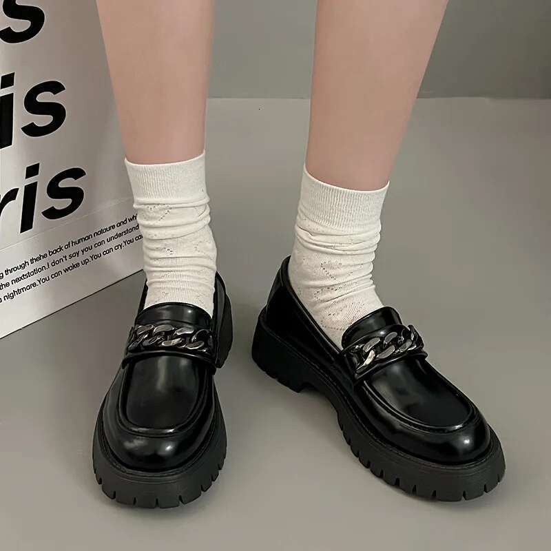 Women's Loafers Spring British Style Slip On Platform Mary Jane Woman Japanese Jk Uniform Lolita Shoes Women