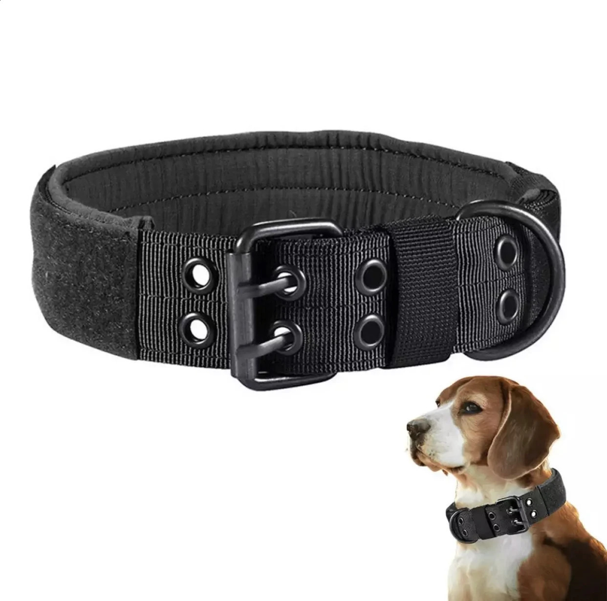 Adjustable Dog Collar Classic Reflective Training Military Dog Collar Nylon Heavy Duty Tactical Dog Collar German Shepherd 250320