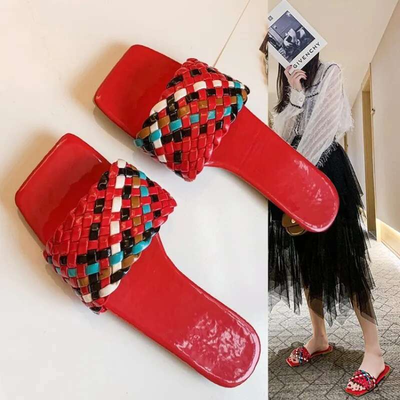 Slipper Women Summer One-e Braided Strap To Wear Lightweight Women's Sandals Casual Plus-size Beach Shoes