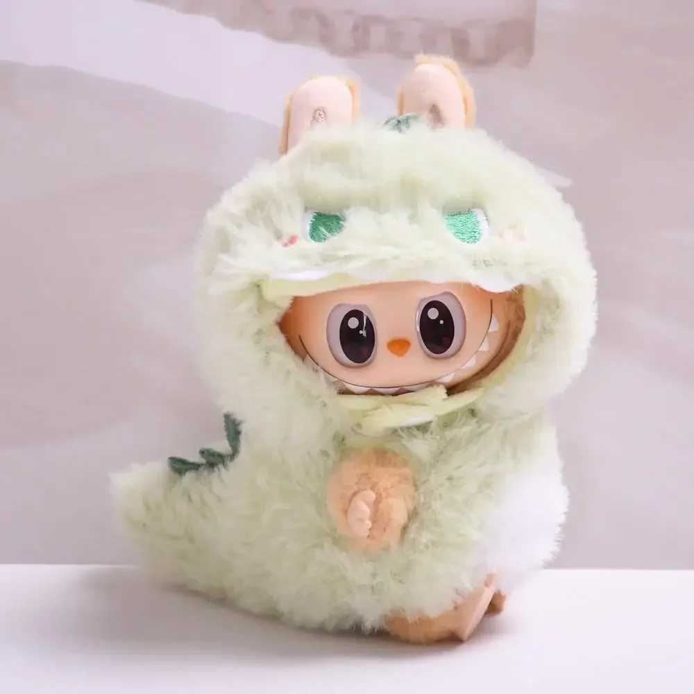 17cm mini plush doll clothing accessory suitable for Korean Kpop Exo Labubu idol V1 V2 bee dinosaur shark clothing giftXJ250324