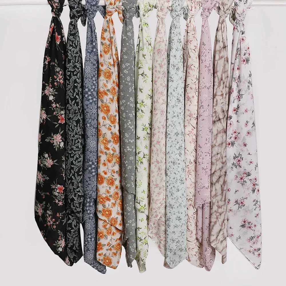 Printed floral headscarves Muslim headscarves large-sized shawls Muslim headscarves headscarves X250324