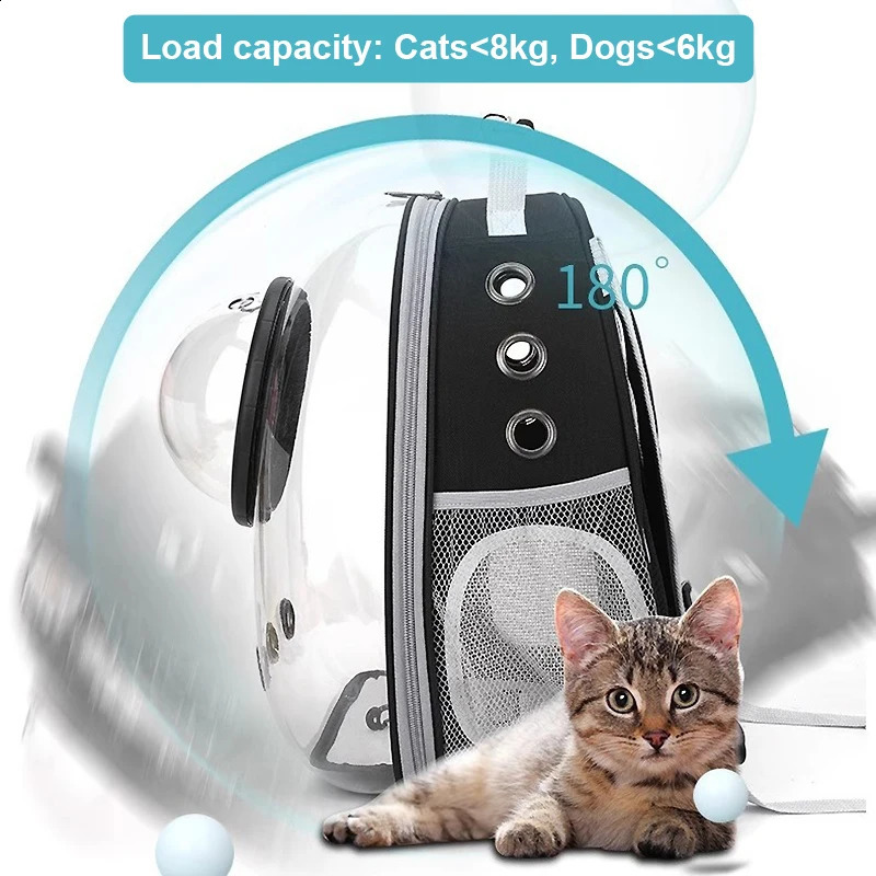 Cat Pet Backpack Portable Transparent Space Capsule Bubble Pet Backpack Cat Bag Breathable Pet Outgoing Backpack 250319