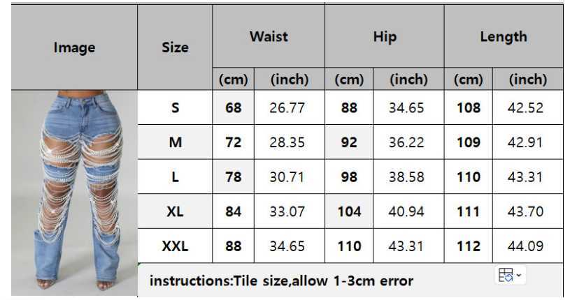 Women's Jeans Womens plus size pearl denim jeans with casual retro cut high waist Y2K Strtwear pearl denim jeans pocket ultra-thin denim Trouser 