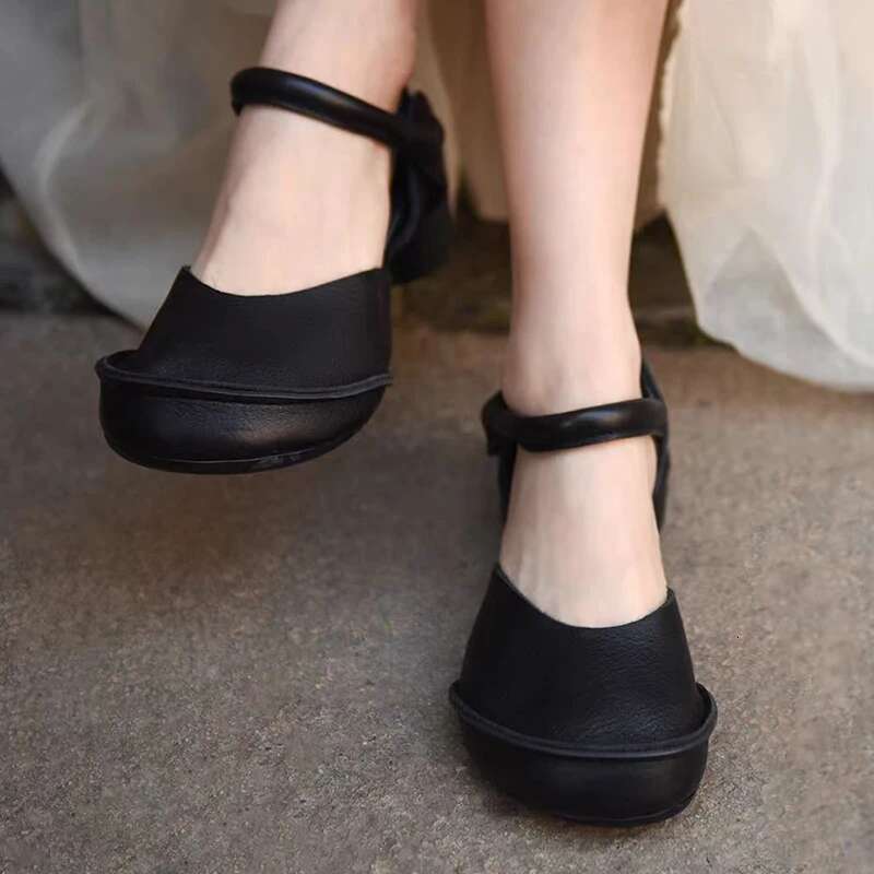 Women Heeled Sandals Chunky Designer Woman Elegant Summer New 2025 Pumps Fashion Mary Jane Shoes Dress Sandalias De Mujer