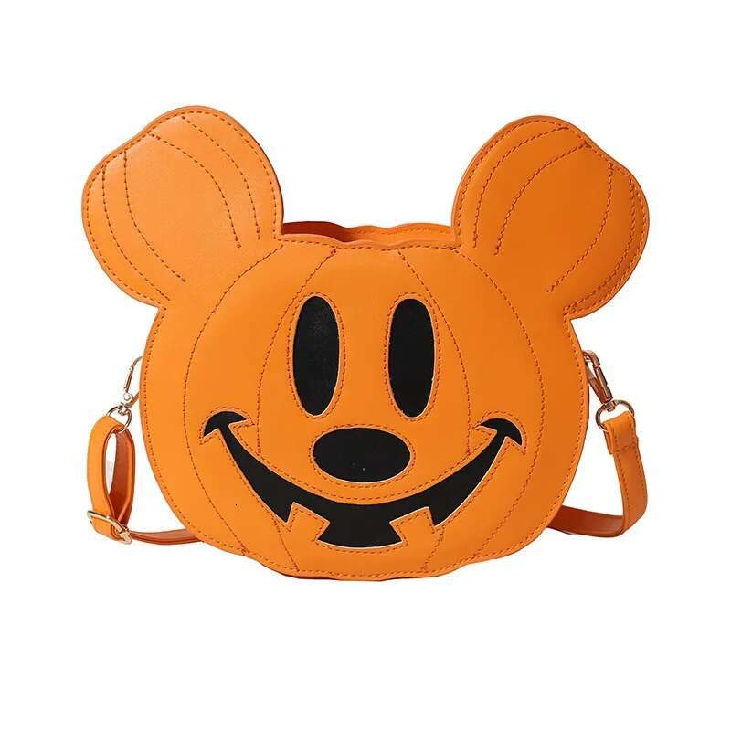 Creative Shoulder Personalized Niche Halloween Pumpkin Funny Women's PU Crossbody Cartoon Bag