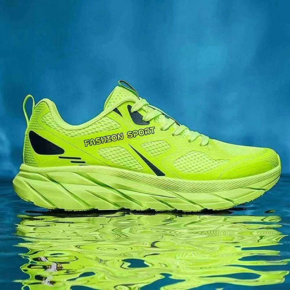 Large size soft running for men, spring thick soled shock-absorbing casual men's sports shoes, skipping rope fiess breathable shoes