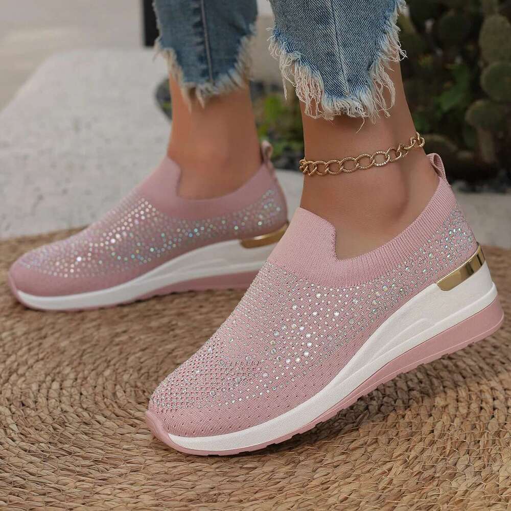 Summer White Vulcanized Shoes Fashion Sneakers Women Flats Slip on Sock Trainers Ladies Bg atos De Mujer