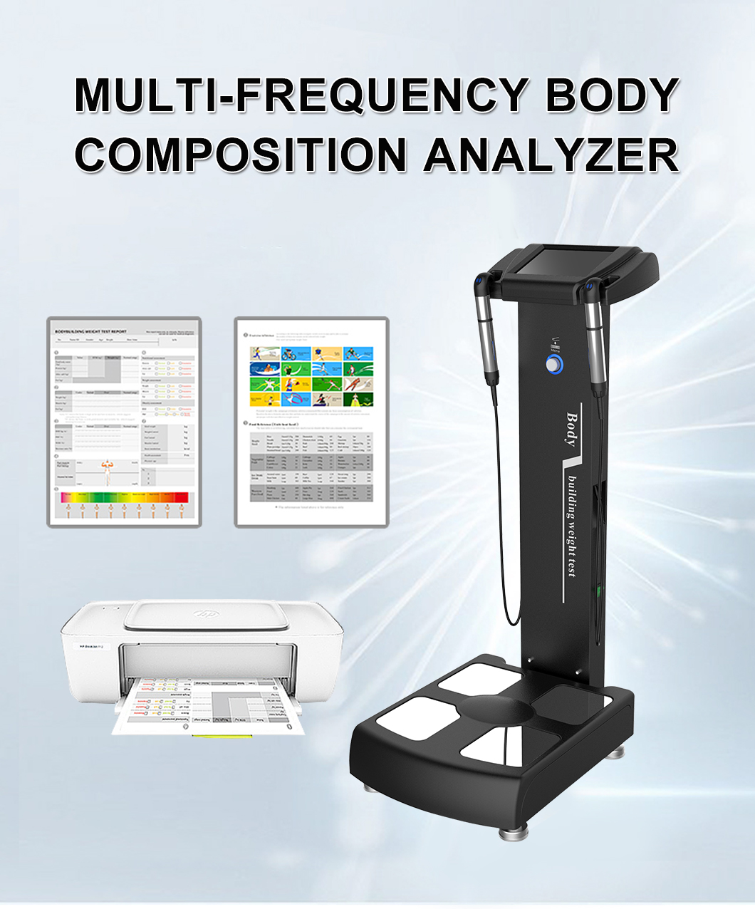Professional Full Body Composition Scan Fat Scale and Body Health Analyzer Machine for Fitness Center