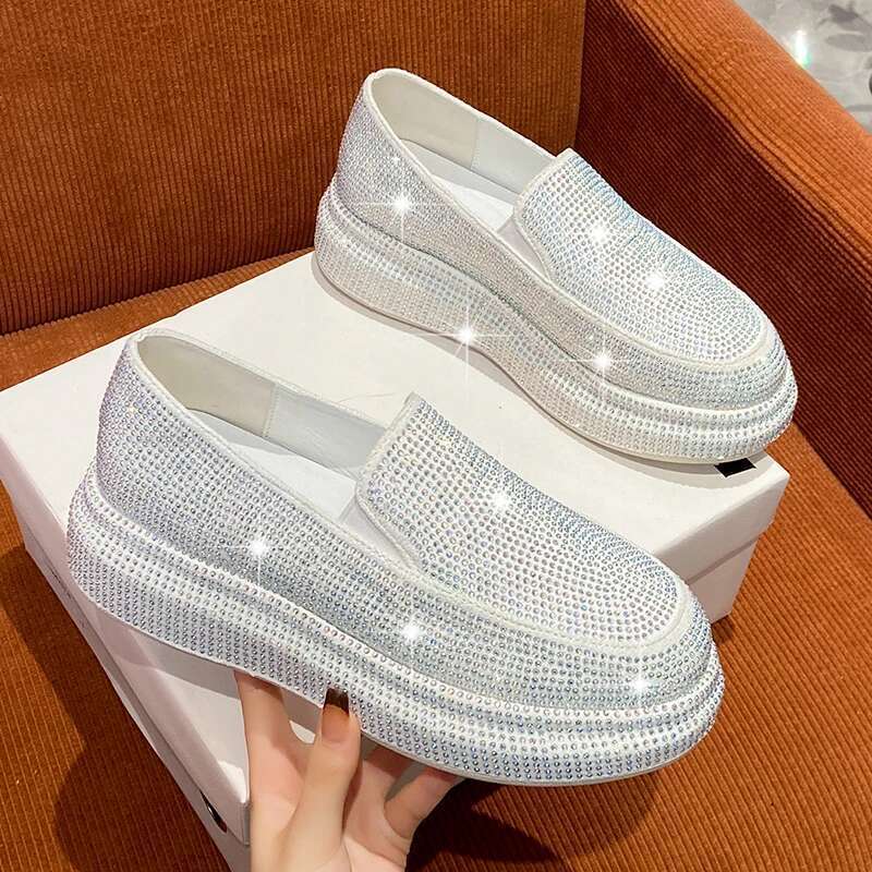 Women Casual Shoes New Trend Thick Bottom Breathable Sneakers Women's Sports Shoe Rhie Flat White Platform Size 35-40