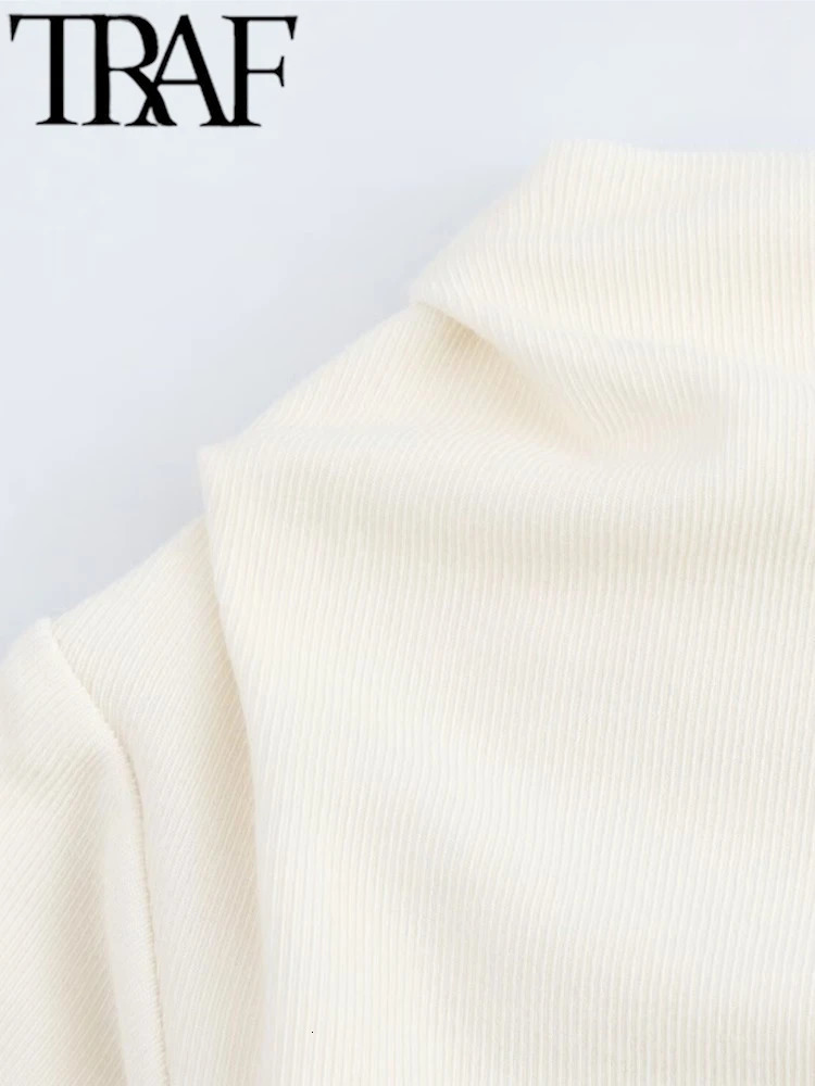 TRAF GAL 2025 Spring Womens Knitted Set Long Sleeve Asymmetric Ruched Ultra Thin Tensile Midi Casual y2k 250322