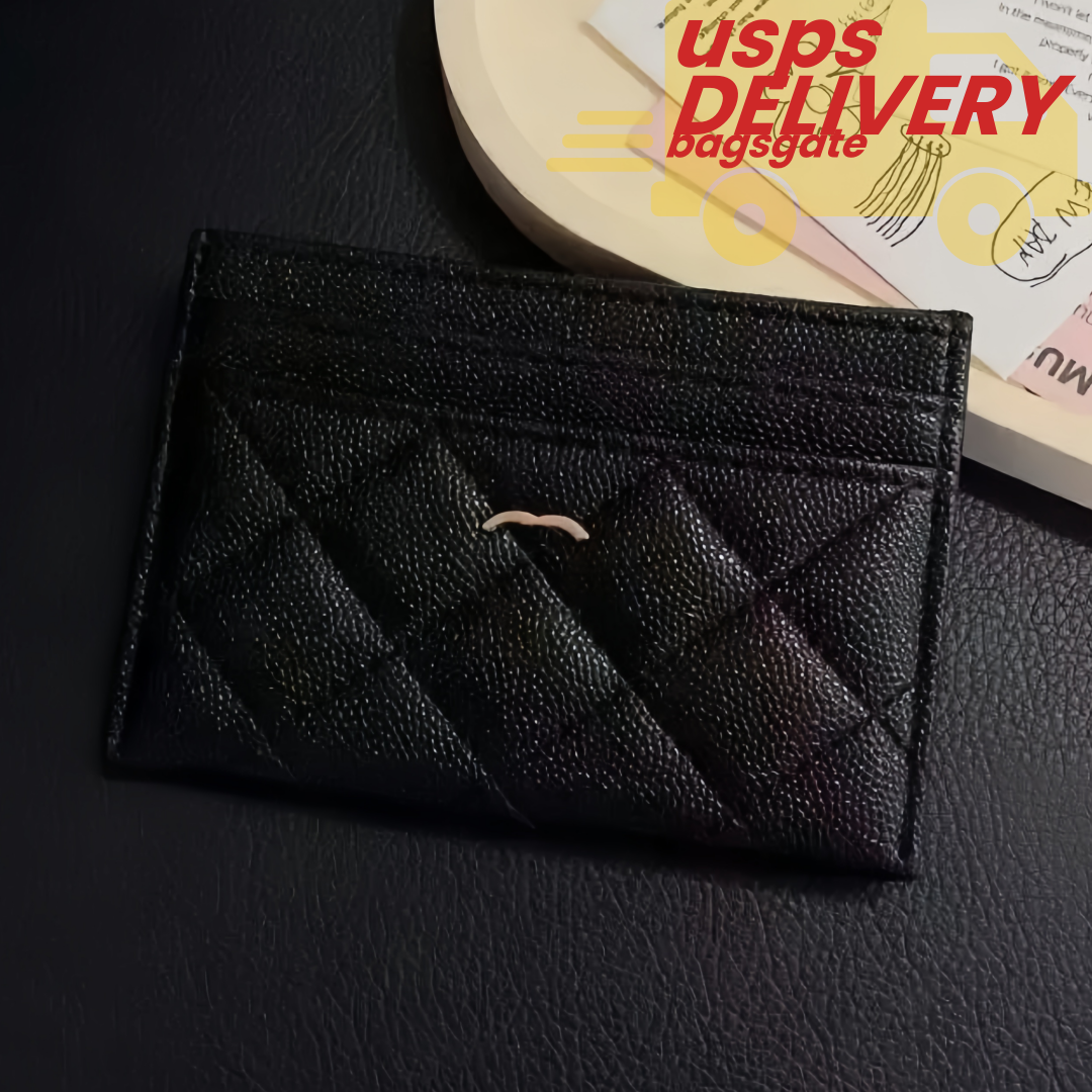 Womens Luxury Designer Card Holder Wallet Fashion Id Card Coin Purses Leather Mens pouch Money Wallets purse Bags Luggage no box