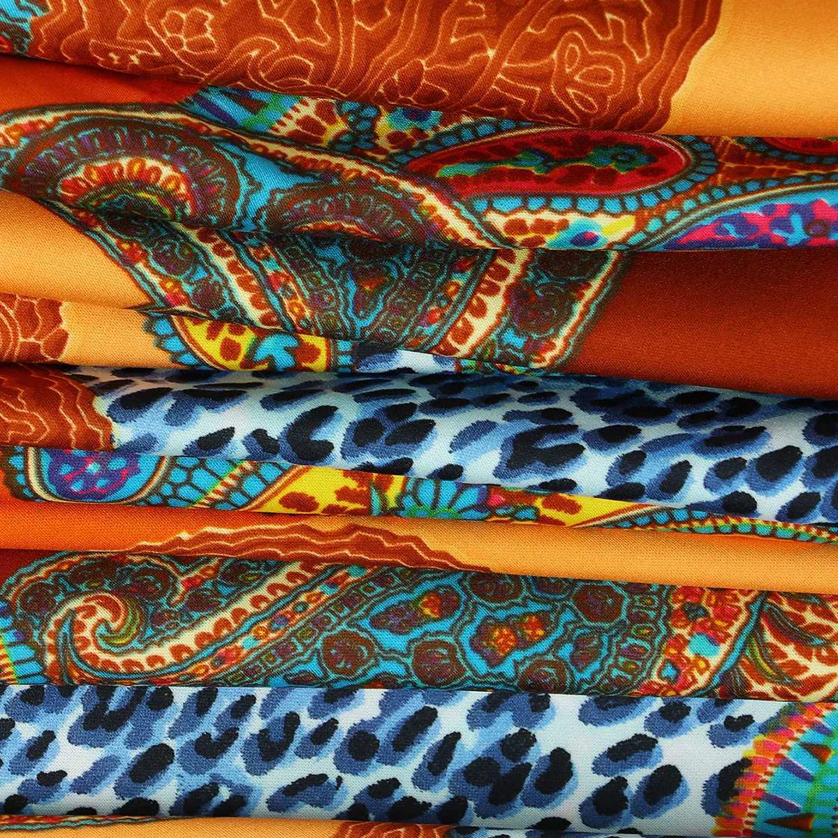 85cm Retro Paisley Printed Square Scarf Ribbon Corset Printed Ten Thousand Muslim Headscarf Fashionable Contract Scarf X250324