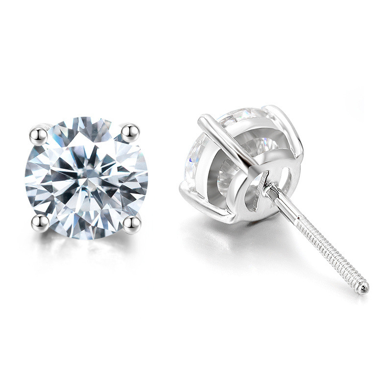 pass dia tester vvs moissanite designer for High-end luxury earrings women sterg sier stud earrings gold plated mens screw back earring jewelry valent