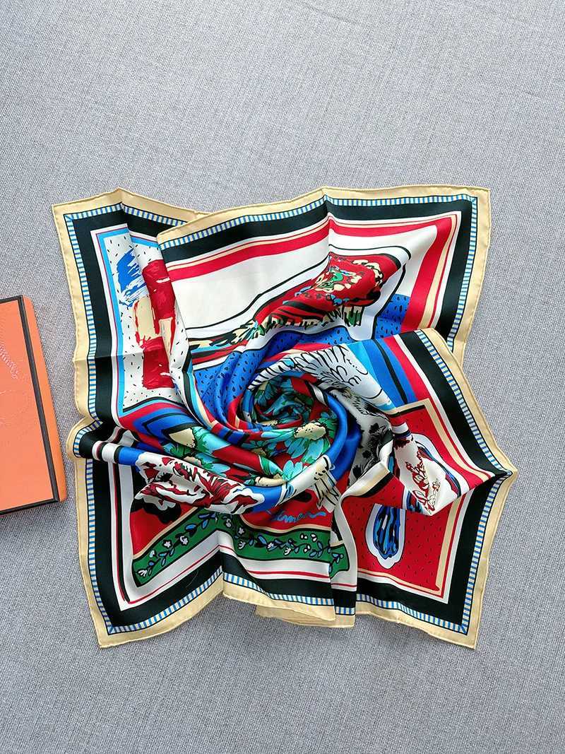 New Scarf Bay Silk Scarf Headscarf Foards Womens Accessories for Wenxiao Luxury Handle Headscarf X250324