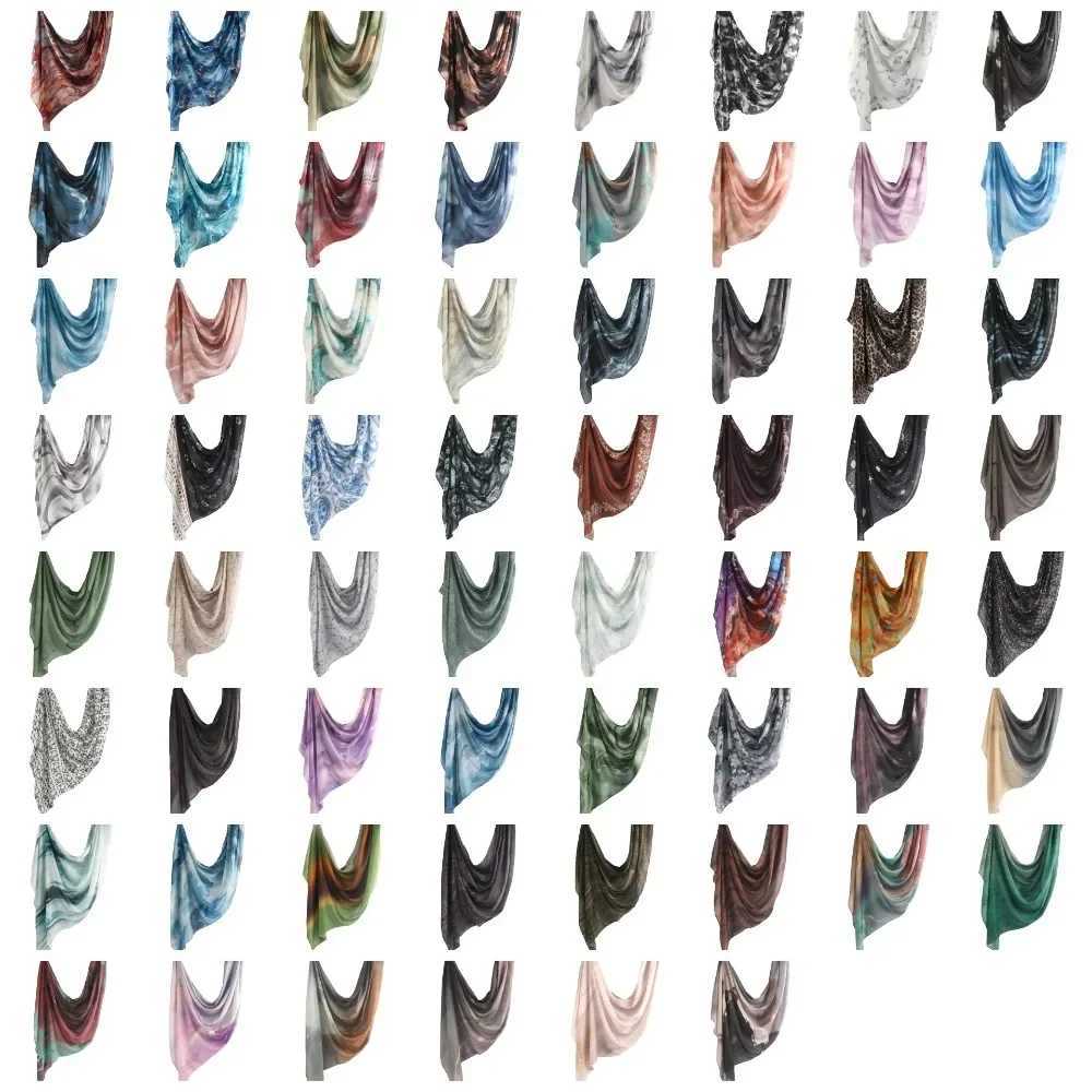 New watercolor headband tie dye cotton scarf Arab foard female headband long scarf Trkiye headband X250324