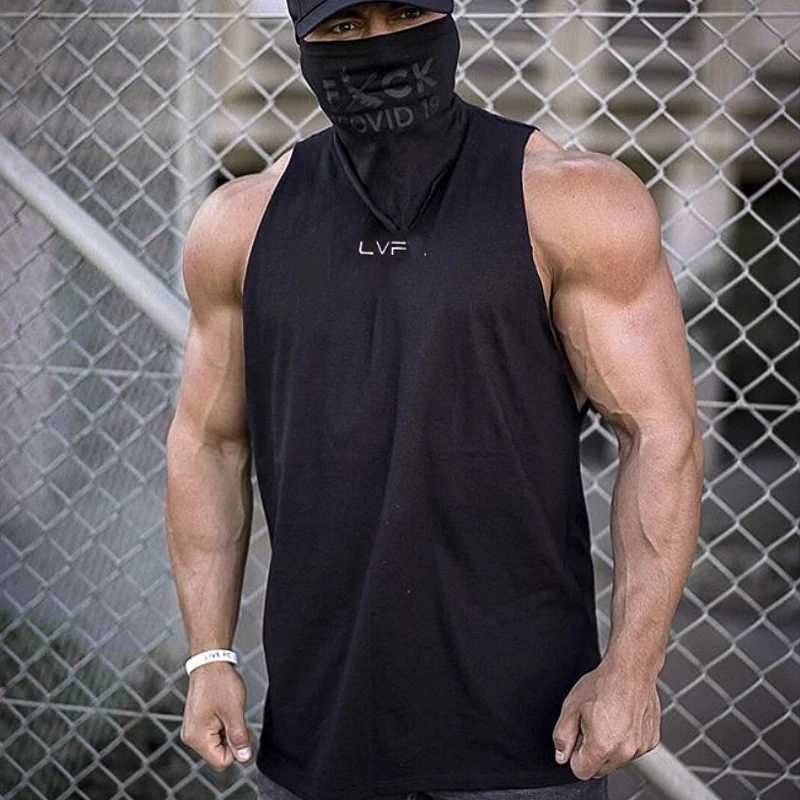 Mens brand summer gym cotton vest sleeveless mens fitness clothing casual fitness vest sportswear X250324