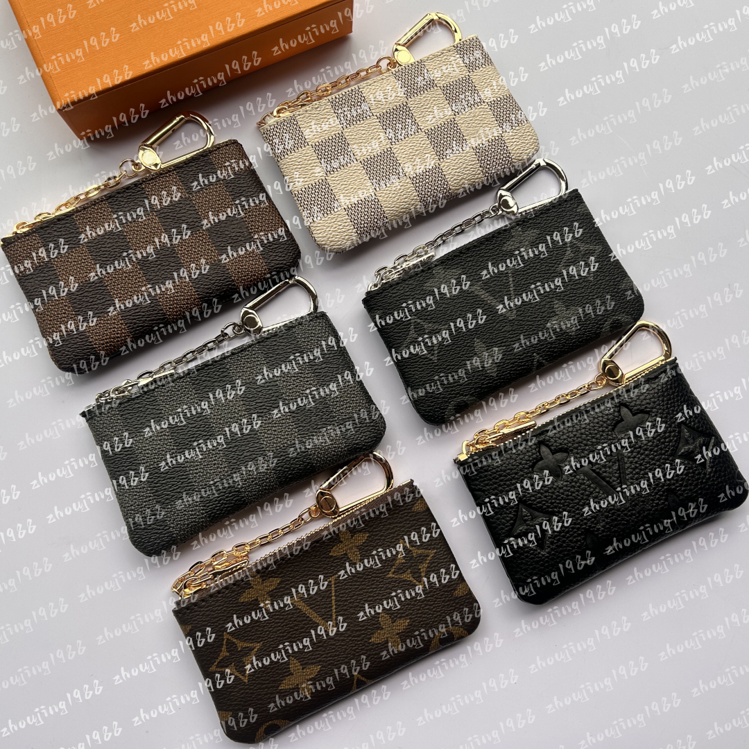 With Dust Bags and Box Womens Men women KEY POUCH POCHETTE CLES Designers Fashion handbag Women Mens Credit Card Holder Coin Purse Luxurys Wallet Bag 62650