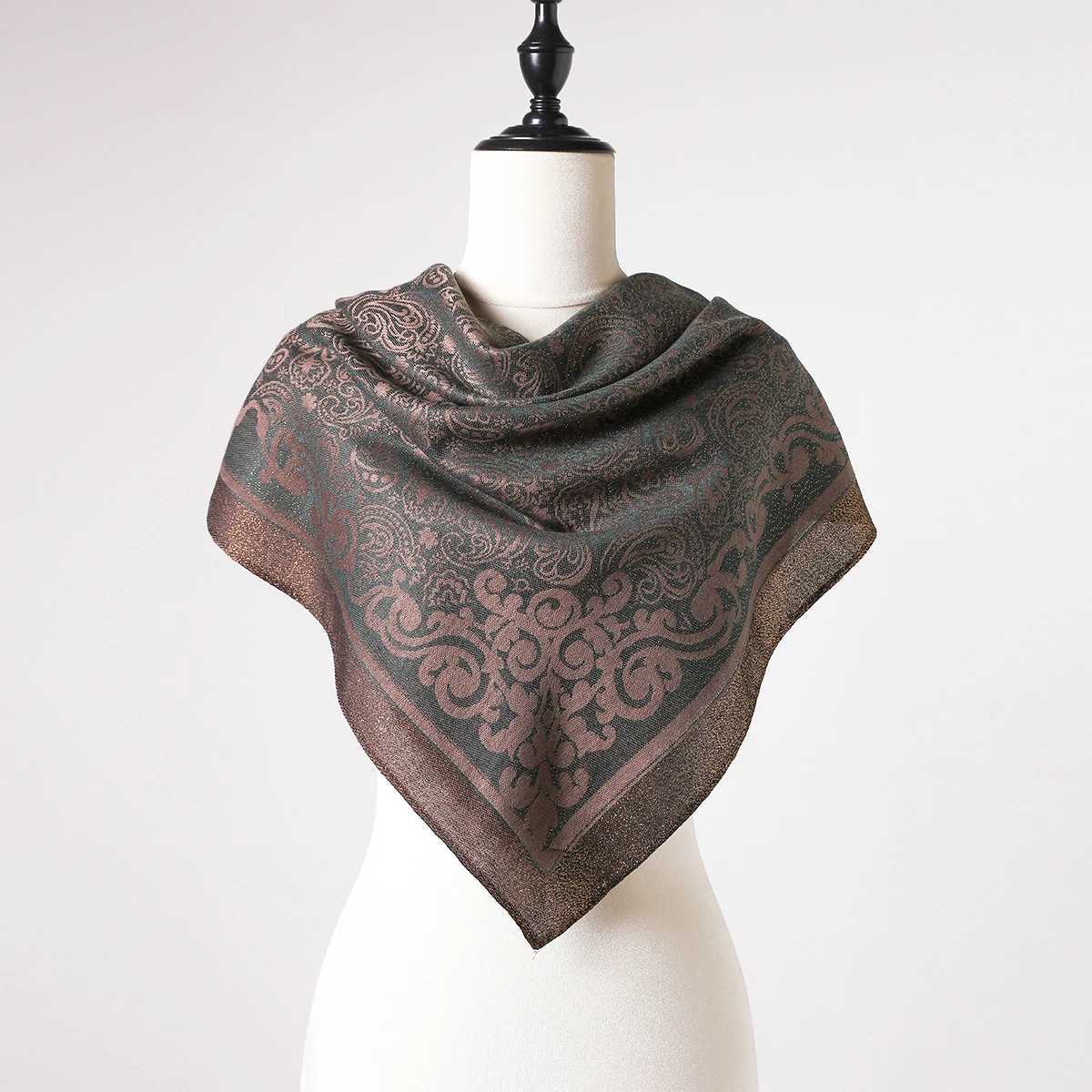 New Malaysia Square Scarf Tudung Bawal Flower Fashion Printed Headscarf Scarf Packaging High Quality Cotton Soft Muslim Square Scarf X250324