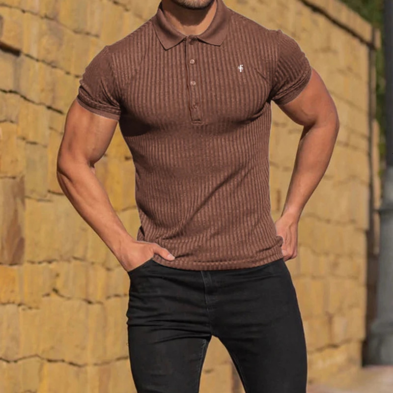 Father Sons Mens Polo Shirt Summer Sports Fitness Collar Short Sleeve Quick Drying Breathable Elastic Tshirt 250312