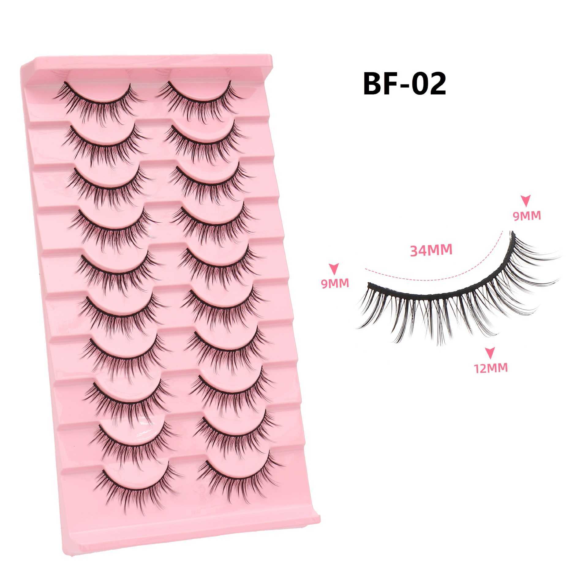 10 Pair Little Devil False Eyelash Internet Celebrity Natural Simulation One Piece Hard Meme Fox Eyelash Bridal Makeup W250324