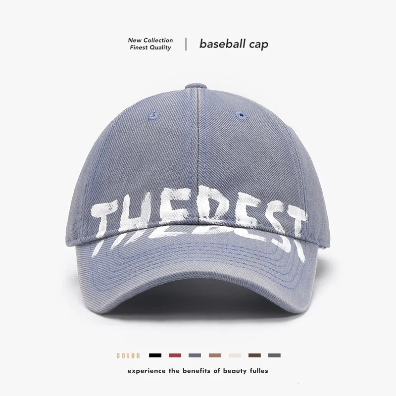 Letters Graffiti Fashion All-Matching Ladies Sun Protection Visitors man Outdoor Curved brim Soft Top Breathable Baseball Cap 250320