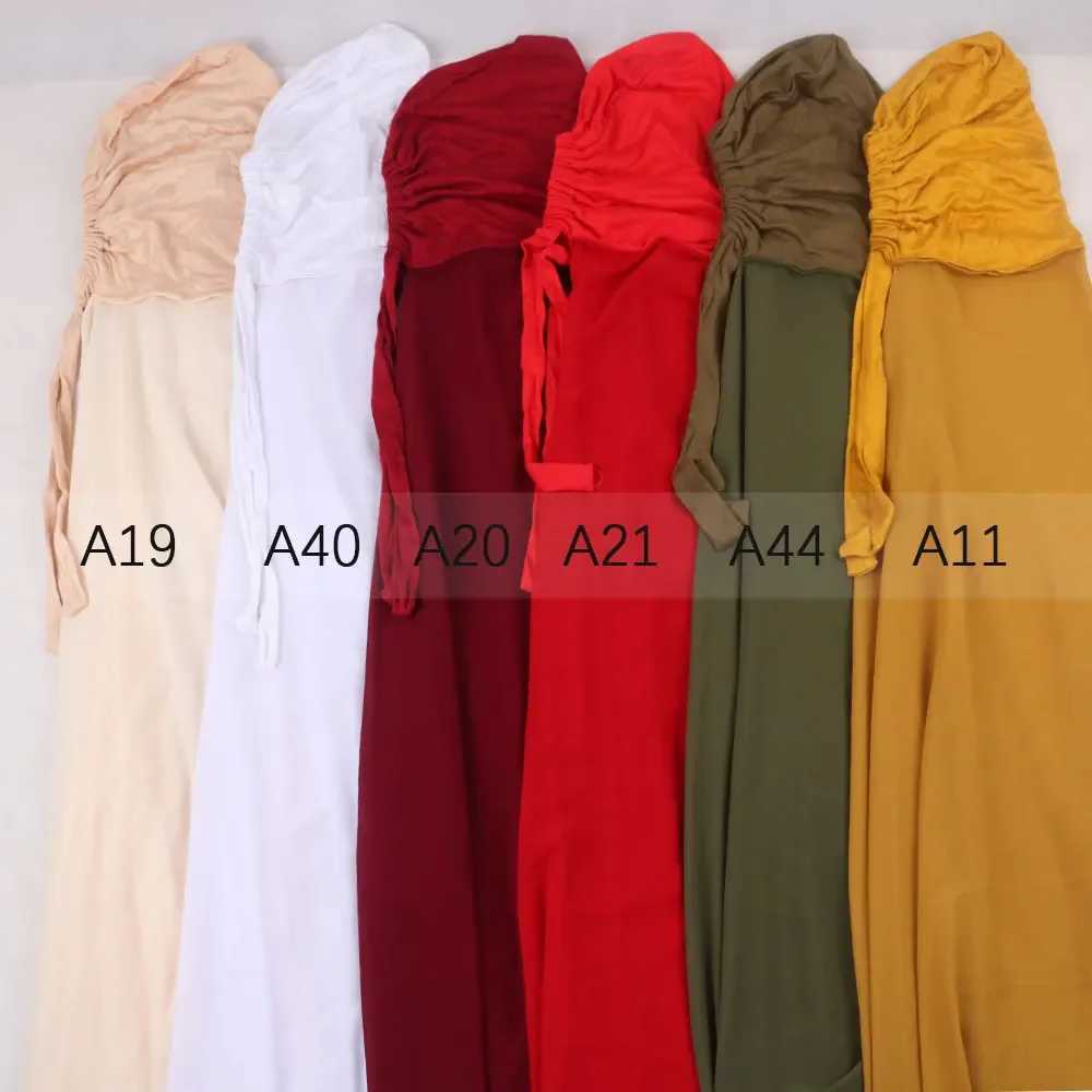 Regular chiffon shawl with Jersey bottoms cap Islamic inner scarf elastic headscarf cover turbo bag X250324