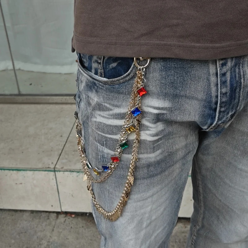 Tassel Pants Chain Neo Gothic Fashionable Men And Women Waist Pendant Jeans Motorcycle Chain Accessories Hip Hop Jewelry 250324