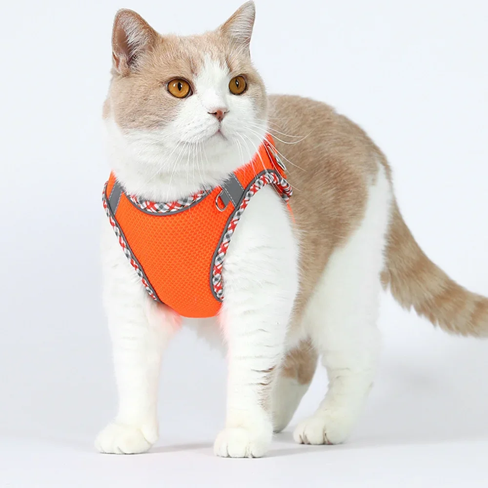 Dog Harness Leash Set Adjustable Pet Harness Vest For Puppy Cat Reflective Mesh Puppy Cat Chest Strap Dog Accessories