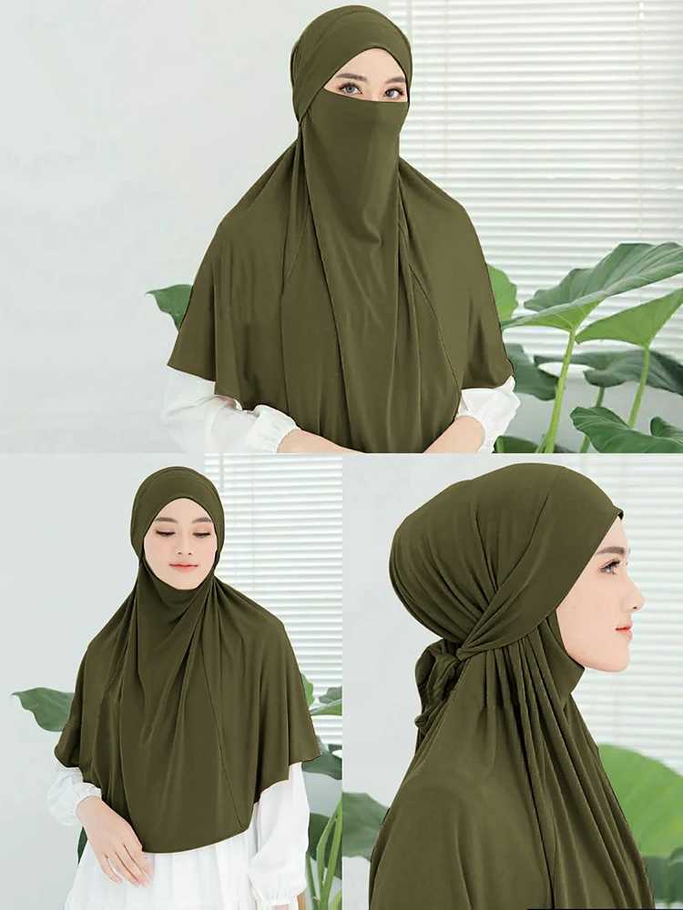 Regular Big Band Muslim Headscarf Wen Instant Turban High Quality Islamic Shawl Ramadan X250324