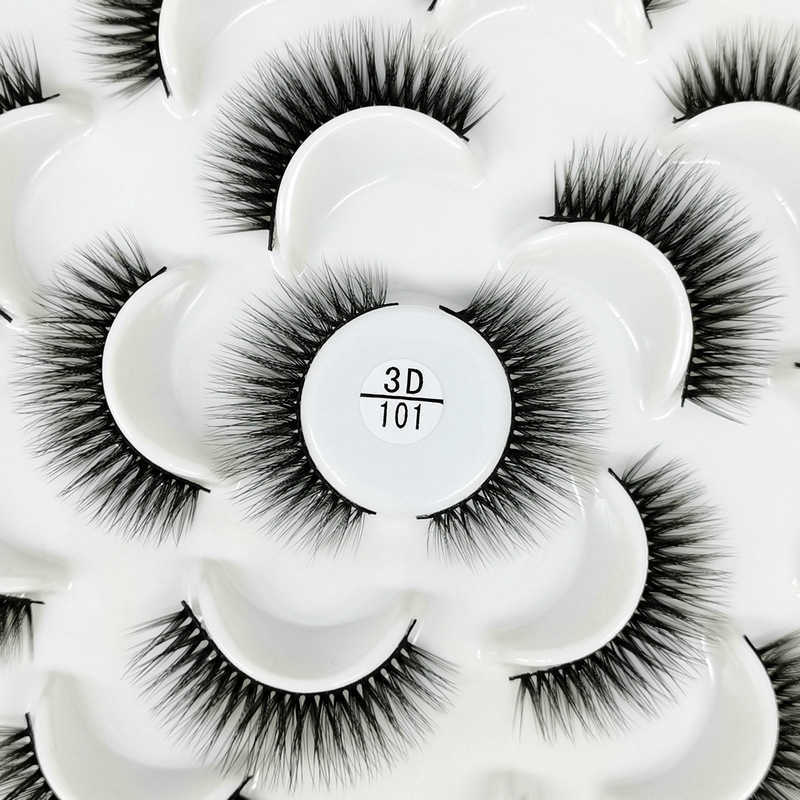 10 pairs of lotus plate false eyelashes 3D natural thick eyelashes W250324