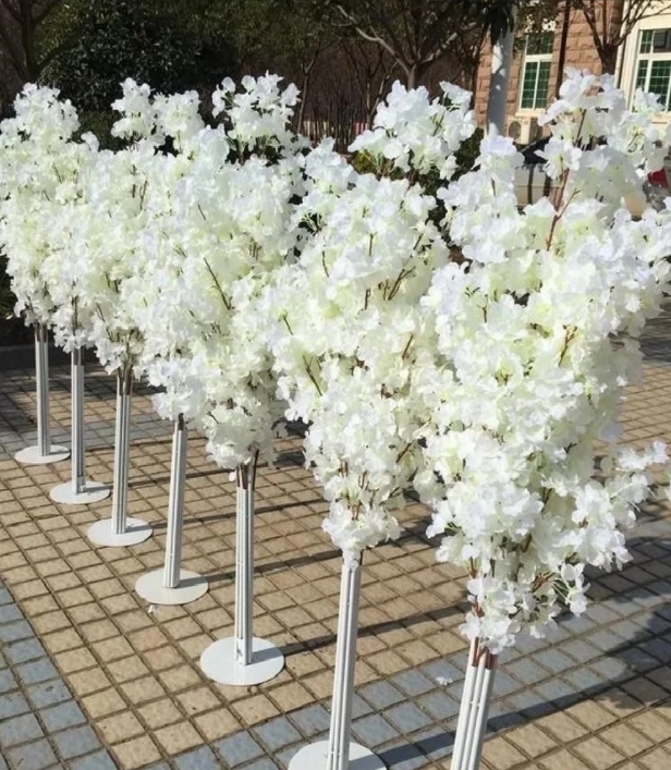 Decorative Flowers Wreaths Wedding Decoration 5Ft Tall 10 Piecelot Slik Artificial Cherry Blossom Tree Roman Column Road Drop Deli