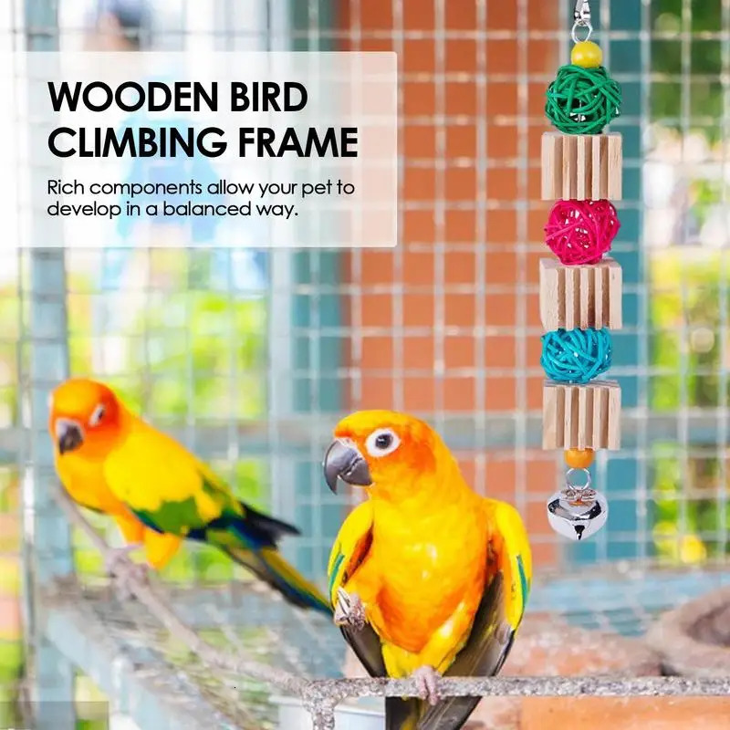 Cage Parachute Toy 3 Pet Parrot Claw Grinding Standing Creative Bird Chewing Bass 250320