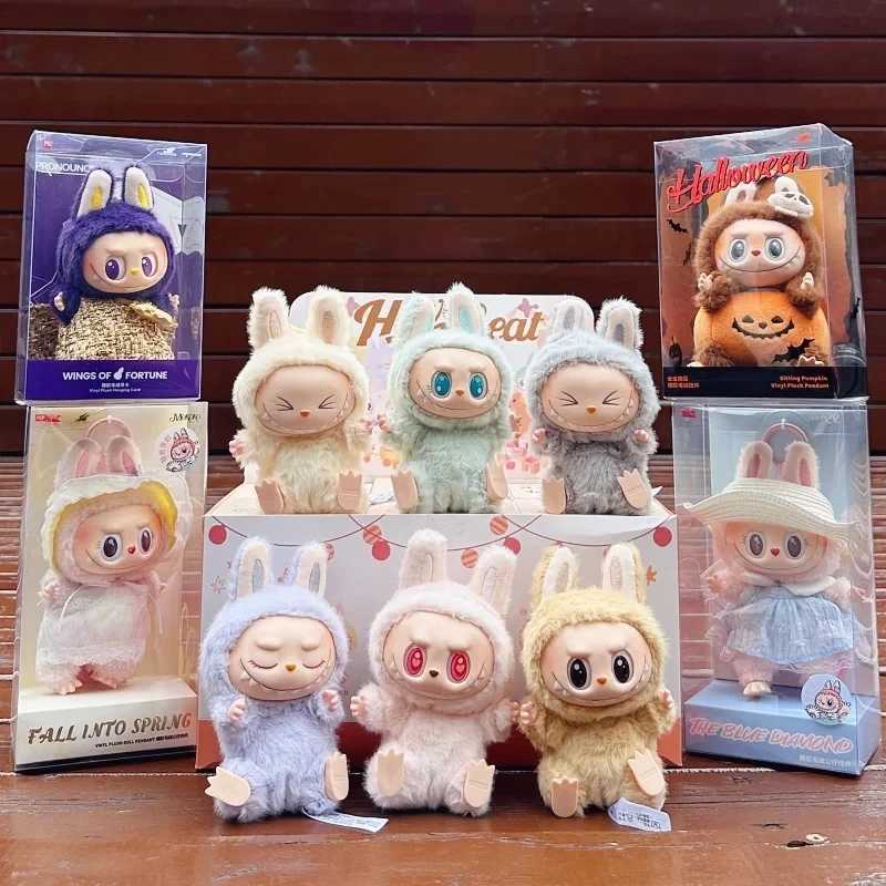 New Arrival In Stock Hot Anime Figure Labubu Have A Seat Series PVC Pendant Doll Model Toy Kawaii Monster Keychain Toy Birthday Gift T250324