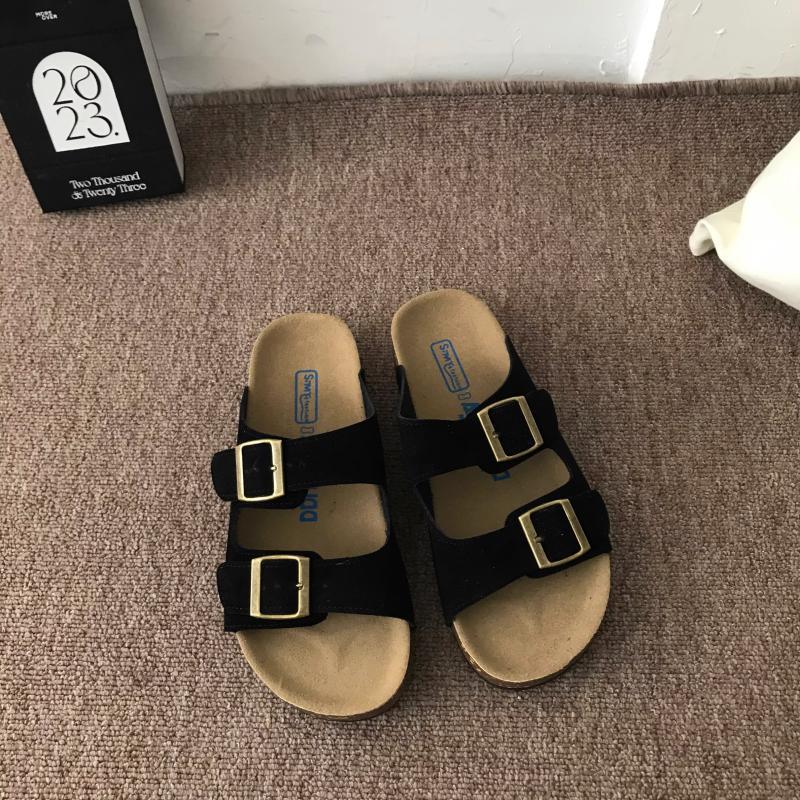 2025 hot new free shipping designer slippers for womens flat slippers khaki black beige Summer new beach PU flat sandals