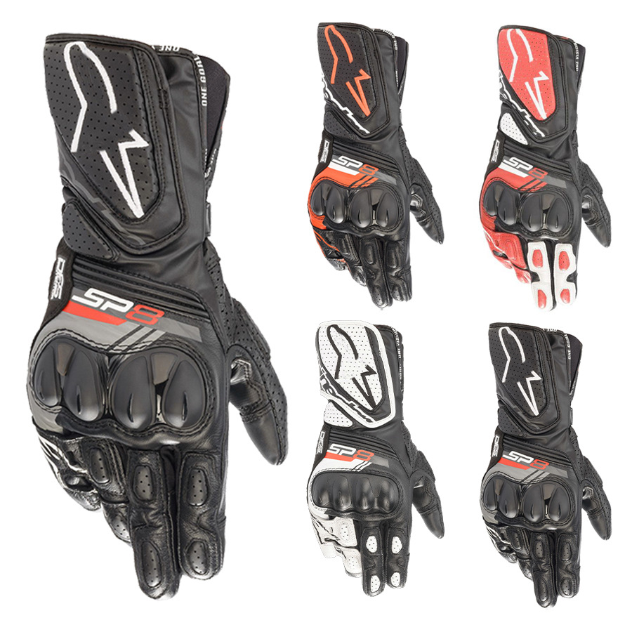 SP-8 V3 Cycling Gloves - Sheepskin Touch Screen Motorcycle Racing Glove with Anti-Drop Feature