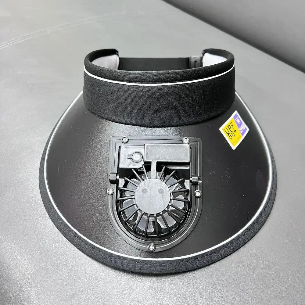 Summer breathable UV protection sun hat with fan suitable for women outdoor adjustable air USB charging fan hat 250322