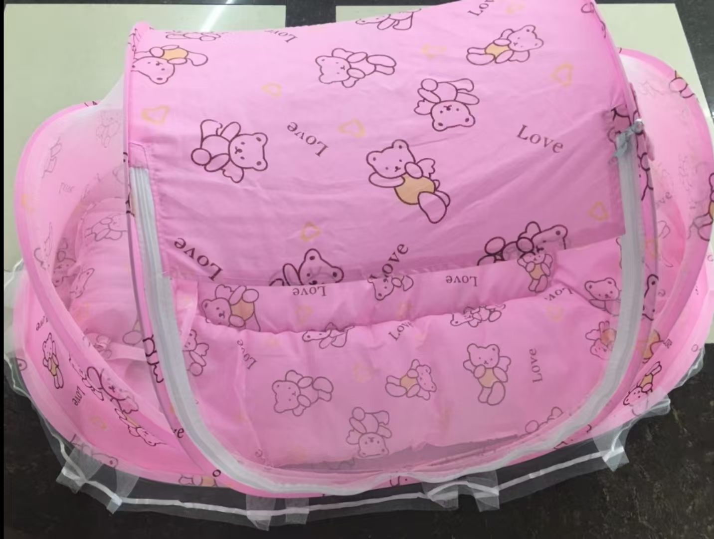 Jiaobao Big Bear Three Piece Baby Mosquito Net Set