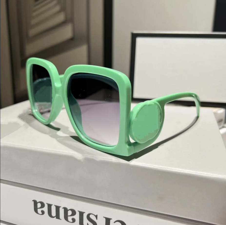 Sunglasses for Women and Men Model 1325 Rectangle UV400 Protection - High Quality Square Frame with Case Z260306