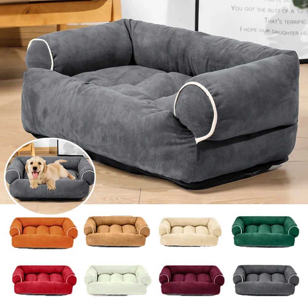 kennels pens S/M/L/XL Pet Dog Bed Sofa Deep Sleep Dog House Square Thickened Warm Cat Mat Small Dog House Pet Products Breathable Blanket Winter
