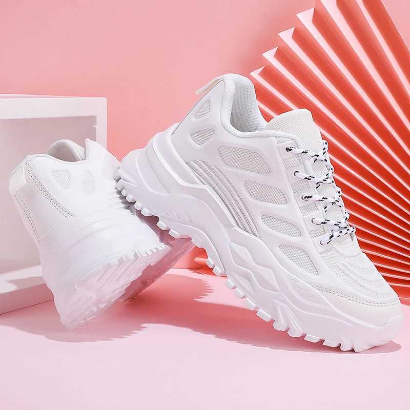 Moipeng Womens White Short and Fat Sports Shoes Vulcanized Shoes Plus Size 35-45 Couple Platform Running Sports Shoes Womens Black Casual ShoesXJ25032