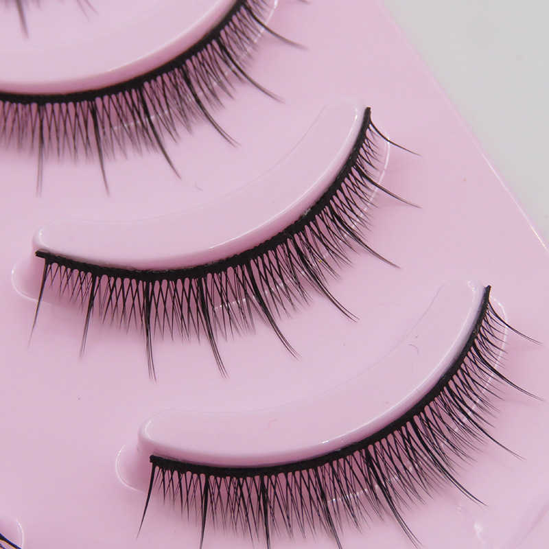 Hard stem false eyelashes R2 can support double eyelids short mascara for women natural thick curly fairy eyelashes W250324