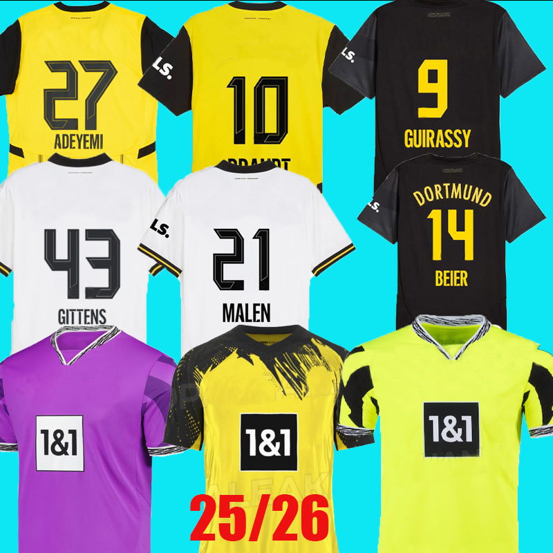 24 25 DORTMUNDeS Soccer JerseyS Special 2024 2025 yellow Guirassy Adeyemi REYNA BRANDT BELER Adeyemi GITTENS football shirts men kids kit home away third fans player