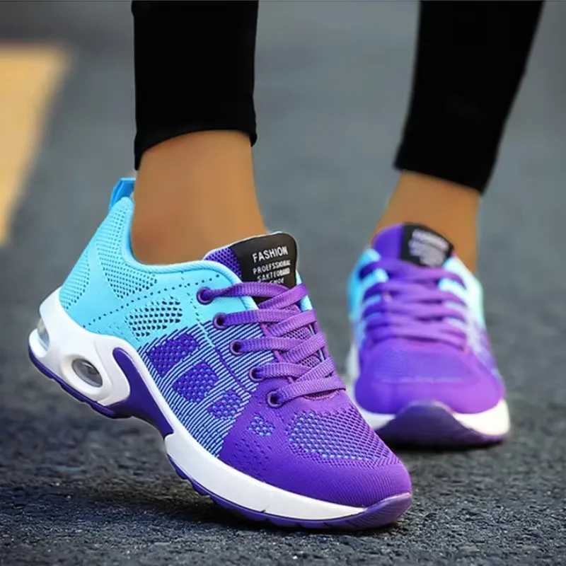 Dazzling womens vulcanized shoes color blocking design breathable thick soled shoes jogging track tennis shoesXJ250324