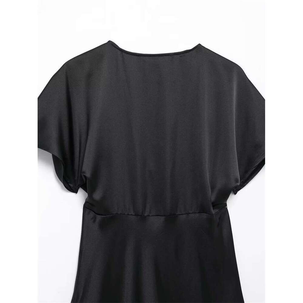 Women's Dresses Spring 2025 New Midi Dress Mystic Black Noble Elegant Covering The Flesh And Showing Thinness