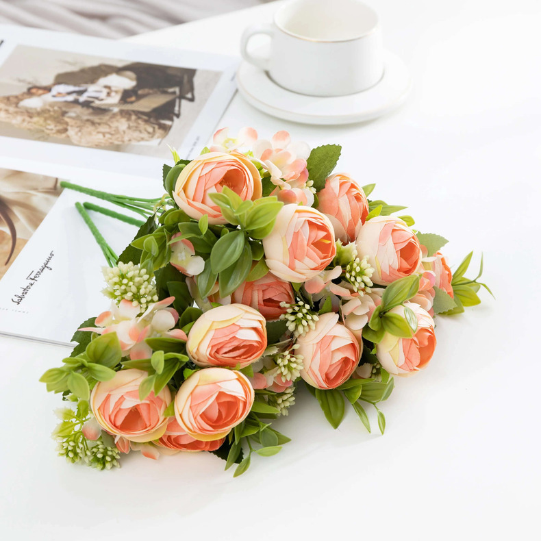 Faux wers DIY Kit Realistic Simulated Tea Roses with Multiple Forks for Creative Table Scapes beautiful