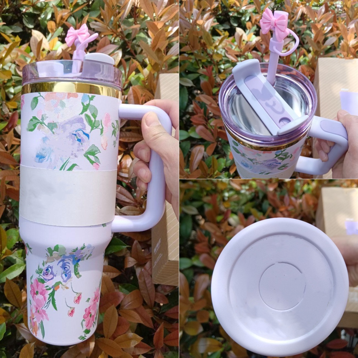 40oz Water Bottles LoveShackFancy Cups Stainless Steel Tumblers With handle Lid And Straw Travel Car Mugs All Day Julienne Mini Soft Cooler Lunch Bag 