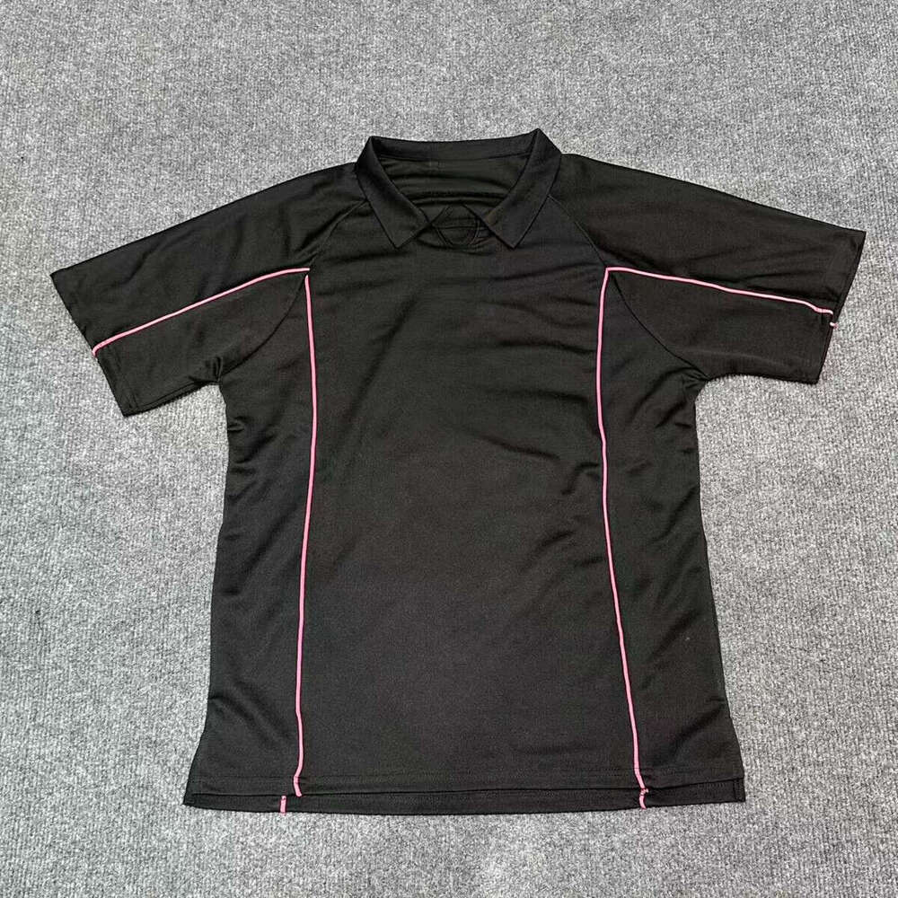 Short Sleeved Sports T-Shirt, Football Breathable Polo Shirt, Spring And Summer Black, American Casual B5